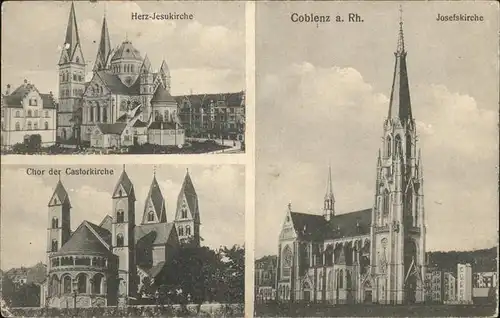 Koblenz Rhein Josefs Kirche  Herz Jesu Kirche  Castor Kirche  / Koblenz /Koblenz Stadtkreis