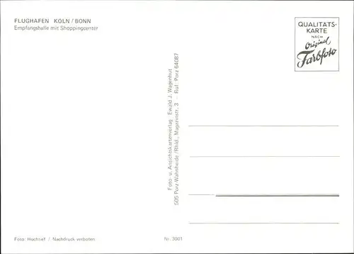 Koeln Rhein Flughafen Empfangshalle Shoppingcenter / Koeln /Koeln Stadtkreis