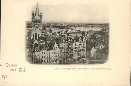 Koeln Rhein Deutz Schiffbruecke / Koeln /Koeln Stadtkreis
