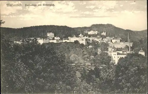 Marienbad Tschechien Boehmen Parkanlage Kirchenplatz / Marianske Lazne /