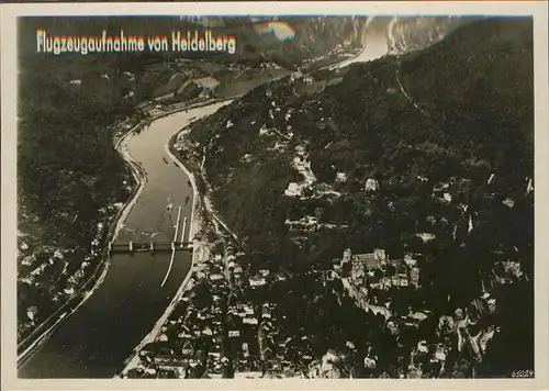 Heidelberg Neckar Fliegeraufnahme Bruecke / Heidelberg /Heidelberg Stadtkreis