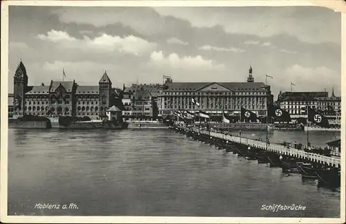 Koblenz Rhein Schiffsbruecke / Koblenz /Koblenz Stadtkreis