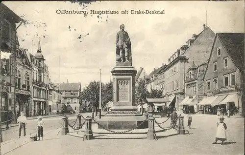 Offenburg Hauptstrasse
Drake-Denkmal / Offenburg /Ortenaukreis LKR