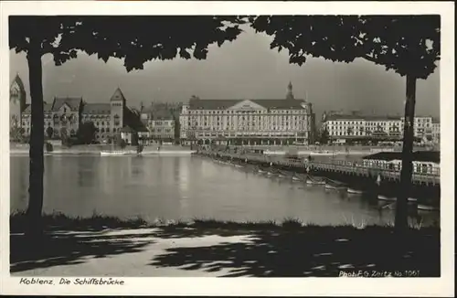 Koblenz Rhein Schiffsbruecke / Koblenz /Koblenz Stadtkreis