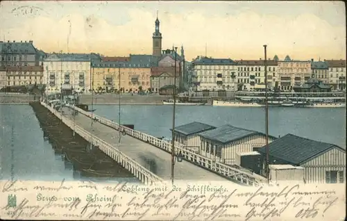 Koblenz Rhein Schiffsbruecke / Koblenz /Koblenz Stadtkreis