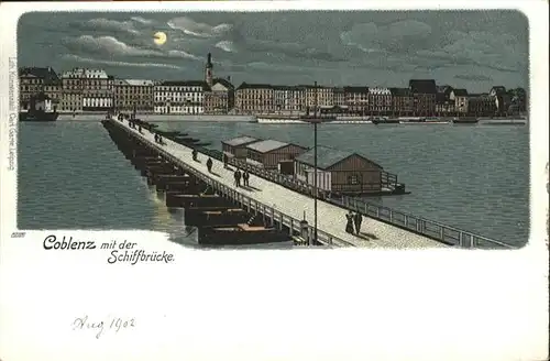 Koblenz Rhein Schiffbruecke / Koblenz /Koblenz Stadtkreis