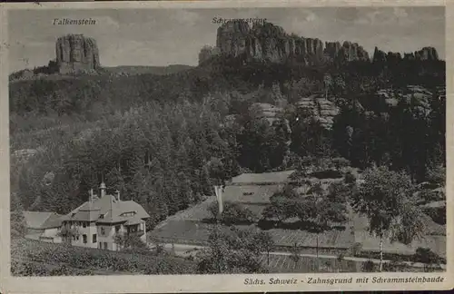 Bad Schandau [Stempelabschlag] Zahnsgrund Schrammsteinbaude / Bad Schandau /Saechsische Schweiz-Osterzgebirge LKR