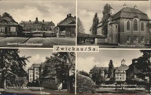 Zwickau Sachsen Verwaltungsgebaeude Frauenklinik Heinrich Braun Krankenhaus  / Zwickau /Zwickau LKR