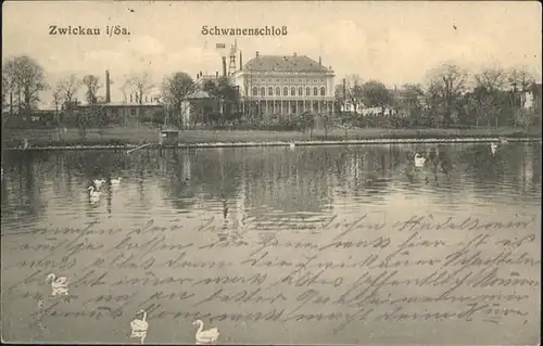 Zwickau Sachsen Schwanen Schloss  / Zwickau /Zwickau LKR