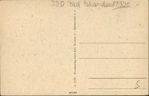 Bad Schandau Postelwitz Saechsische Schweiz *