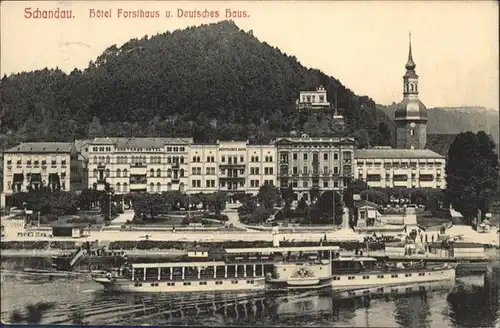 Bad Schandau Hotel Forsthaus Deutsches Haus Flussdampfer x