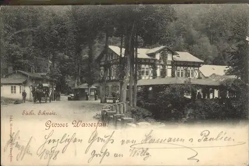 Bad Schandau Grosser Wasserfall Saechsische Schweiz x