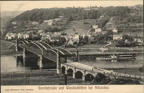 Bad Schandau Carolabruecke Wendischfaehre  *