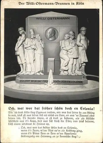 Koeln Willi-Ostermann-Brunnen