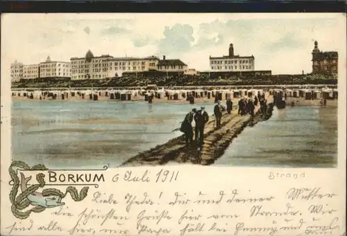 Borkum Nordseebad Borkum Strand x / Borkum /Leer LKR