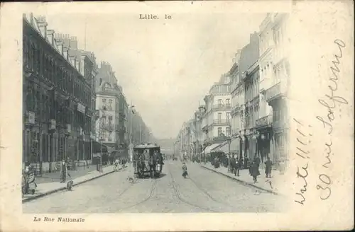 Lille la Rue Nationale Strassenbahn x