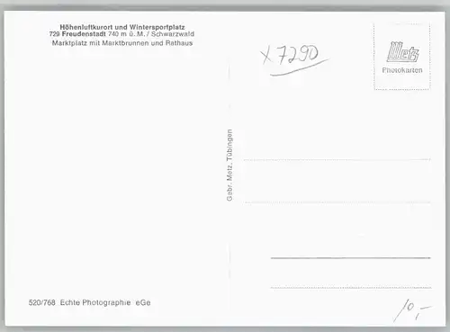 Freudenstadt Marktplatz Rathaus *