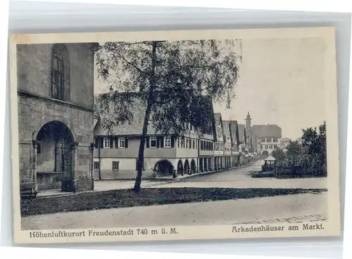 Freudenstadt Arkadenhaeuser am Markt *