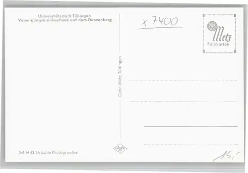 Tuebingen Denzenberg Versorgungskrankenhaus *