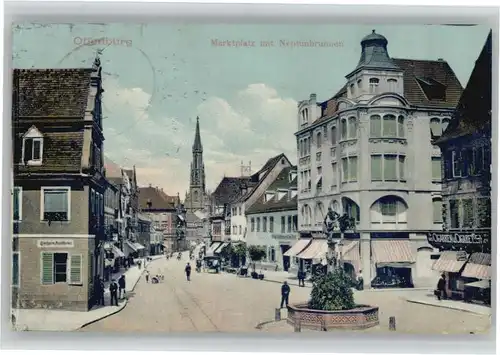 Offenburg Marktplatz Neptunbrunnen x