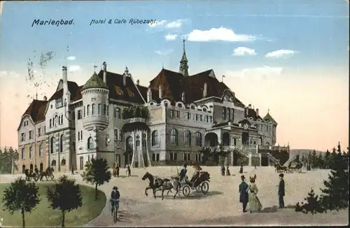 Marienbad Hotel Cafe Ruebezahl Kutsche x