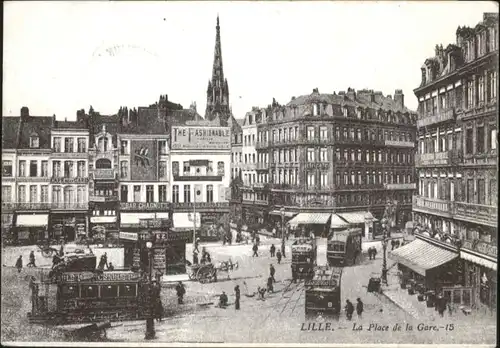 Lille Place Gare Strassenbahn  x