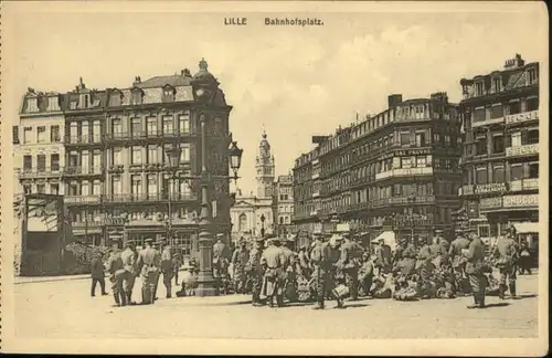 Lille Bahnhofsplatz Soldaten *