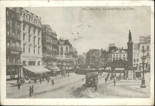 Lille Grand Place Cafe Strassenbahn  x