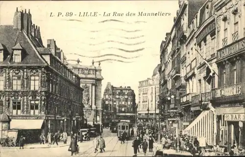 Lille Rue Manneliers Strassenbahn  x