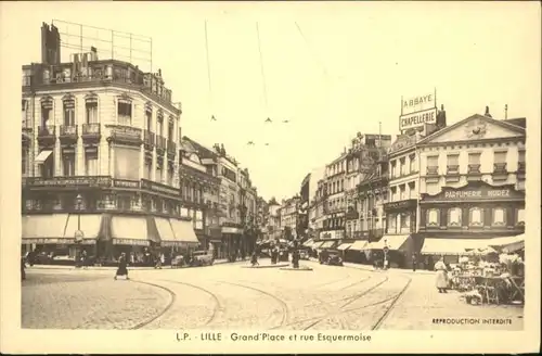 Lille Grand Place Rue Esquermoise Strassenbahn  *