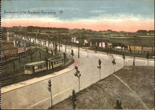 Lille Boulevard Roubaix Tourcoing Strassenbahn x