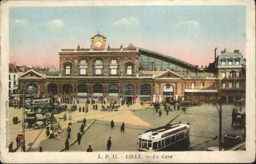 Lille Strassenbahn Gare Bahnhof *