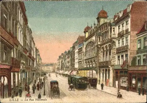 Lille Rue Nationale Strassenbahn  *