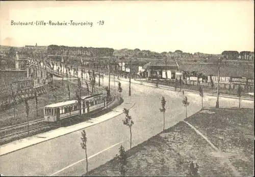 Lille Boulevard Roubaix Tourcoing Strassenbahn *