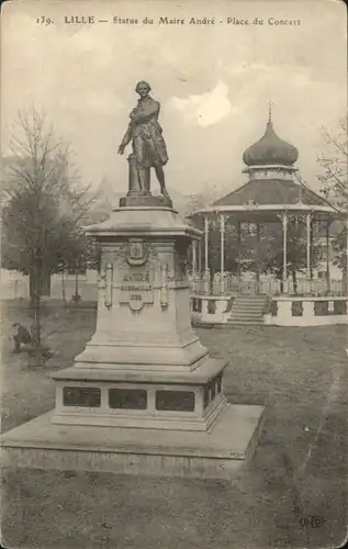 Lille Statue Maire Ander Place Concert *