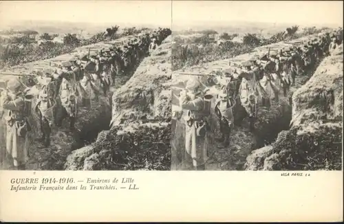Lille Guerre Infanterie Francaise Tranchees Soldaten *