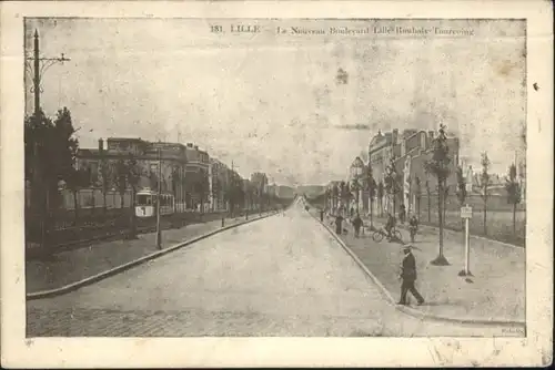 Lille Boulevard Lille-Roubaix-Tourcoing Strassenbahn  x