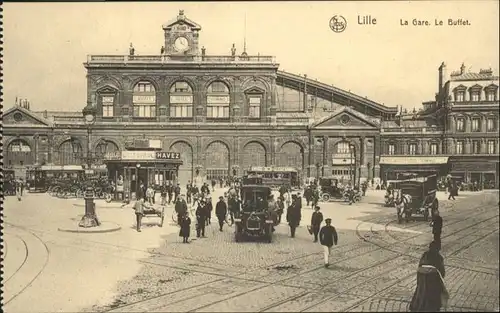 Lille Gare Bahnhof Buffet Strassenbahn  *