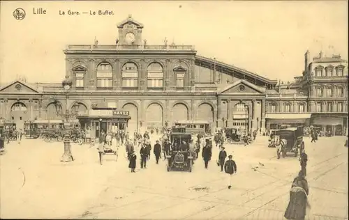 Lille Gare Bahnhof Buffet Strassenbahn  *