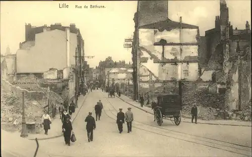 Lille Rue Bethune Zerstoerung *