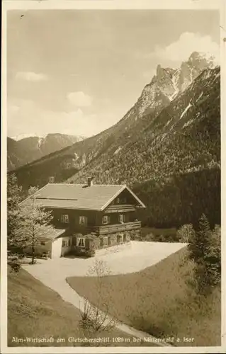 Mittenwald Alm-Weirtschaft
Gletscherschliff Kat. Mittenwald