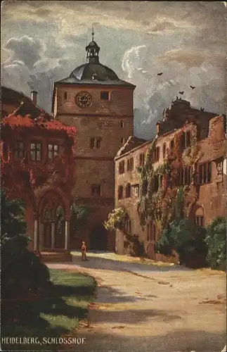 Heidelberg Schlosshof Kat. Heidelberg