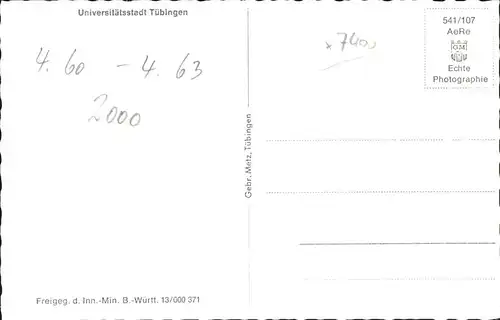 Tuebingen Universitaetsstadt Kat. Tuebingen