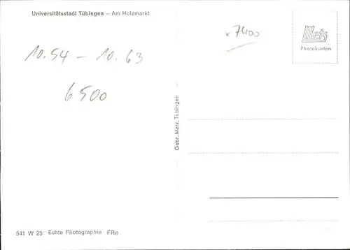 Tuebingen Holzmarkt Kat. Tuebingen