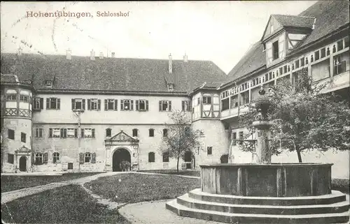 Tuebingen Hohentuebingen
Schlosshof Kat. Tuebingen