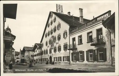 Mittenwald Hotel Post Kat. Mittenwald