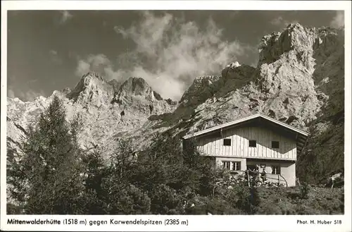 Mittenwald Huette Karwendelspitzen Kat. Mittenwald