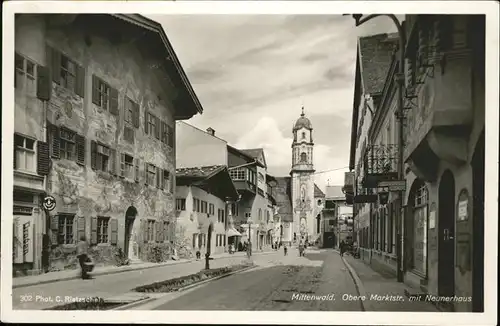 Mittenwald Obere Marktstrasse Neunerhaus  Kat. Mittenwald