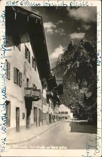 Mittenwald hochstrasse Vierer Spitze Kat. Mittenwald