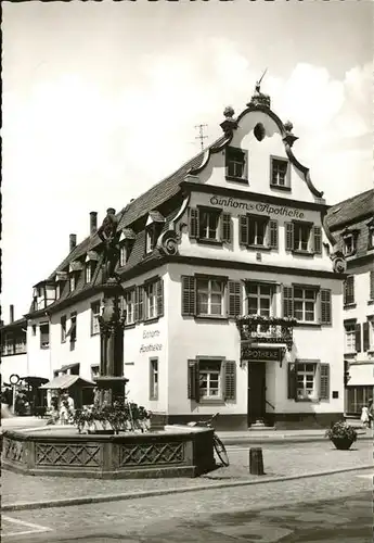 Offenburg Einhornapotheke Neptun Brunnen Kat. Offenburg